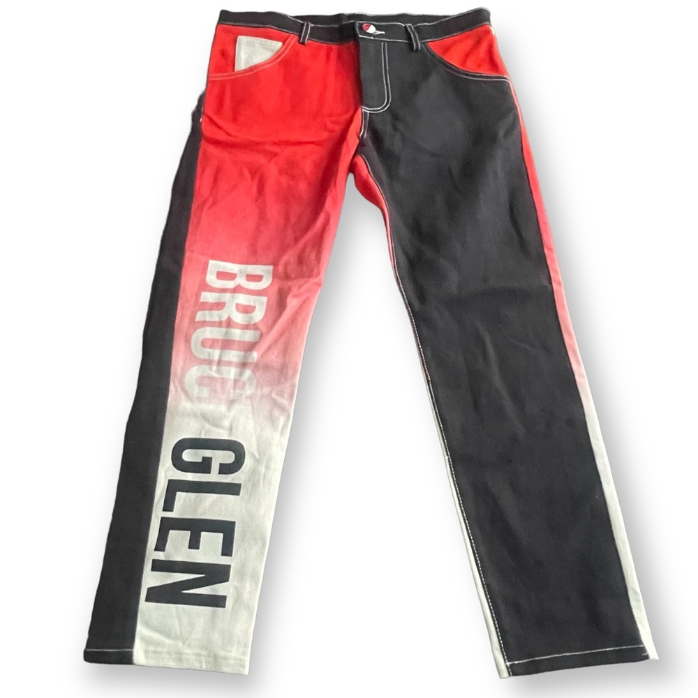 Bruce Glen Unisex Signature Logo Slim Denim Pants Sz 29 *read measurements*